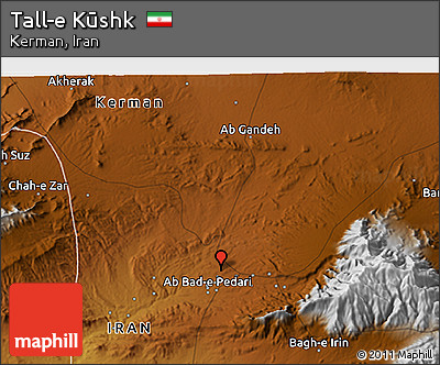 Physical 3D Map of Tall-e Kūshk