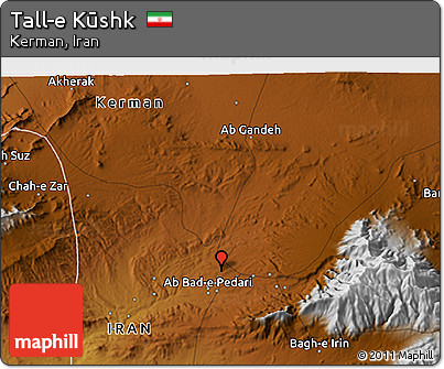 Physical 3D Map of Tall-e Kūshk
