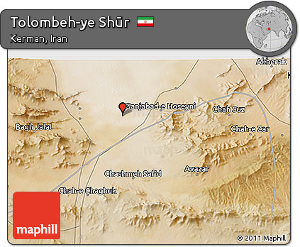 Satellite 3D Map of Tolombeh-ye Shūr