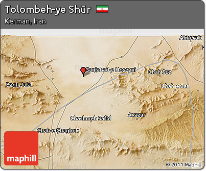 Satellite 3D Map of Tolombeh-ye Shūr