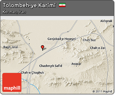 Shaded Relief 3D Map of Tolombeh-ye Karīmī