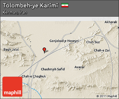 Shaded Relief 3D Map of Tolombeh-ye Karīmī
