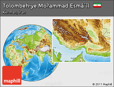 Physical Location Map of Tolombeh-ye Moḩammad Esmā`īl