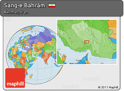 Political Location Map of Sang-e Bahrām
