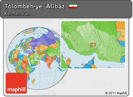 Political Location Map of Tolombeh-ye `Alībāz