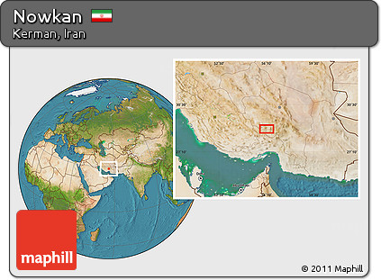 Satellite Location Map of Nowkan