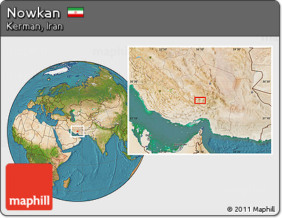 Satellite Location Map of Nowkan