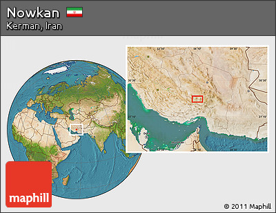 Satellite Location Map of Nowkan