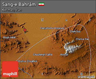 Physical Map of Sang-e Bahrām
