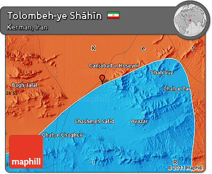 Political Map of Tolombeh-ye Shāhīn