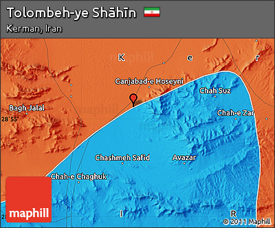 Political Map of Tolombeh-ye Shāhīn