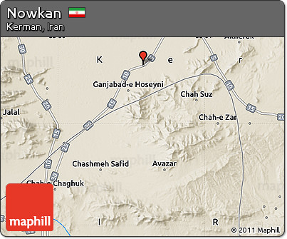 Shaded Relief Map of Nowkan