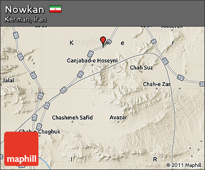 Shaded Relief Map of Nowkan
