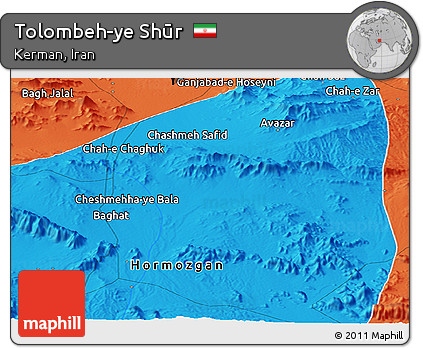 Political Panoramic Map of Tolombeh-ye Shūr