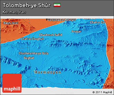 Political Panoramic Map of Tolombeh-ye Shūr