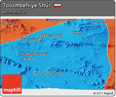 Political Panoramic Map of Tolombeh-ye Shūr