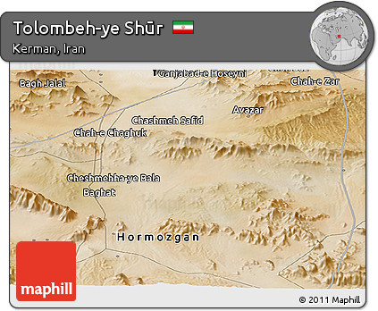 Satellite Panoramic Map of Tolombeh-ye Shūr