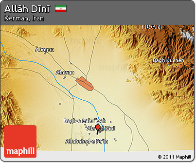 Physical 3D Map of Allāh Dīnī