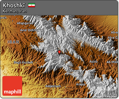 Physical 3D Map of Khoshkī