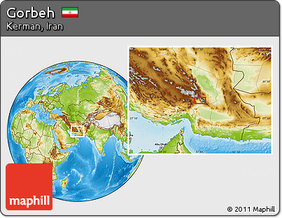 Physical Location Map of Gorbeh