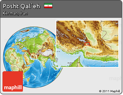 Physical Location Map of Posht Qal`eh