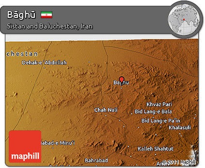 Physical 3D Map of Bāghū