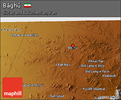 Physical 3D Map of Bāghū