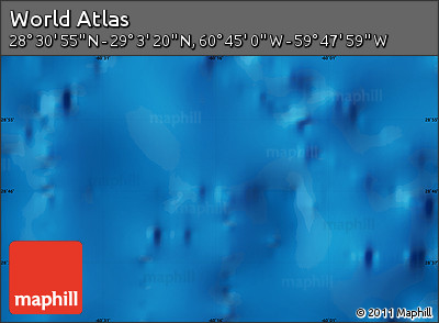 Shaded Relief Map of the Area around 28° 47' 8" N, 60° 16' 29" W