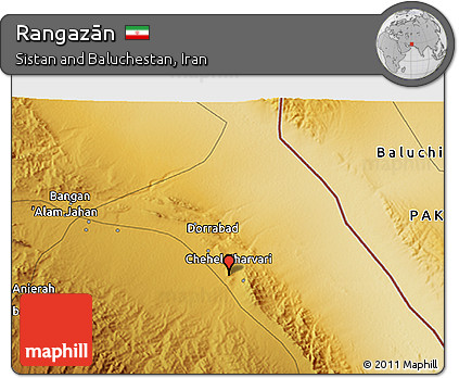 Physical 3D Map of Rangazān