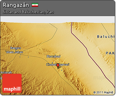Physical 3D Map of Rangazān