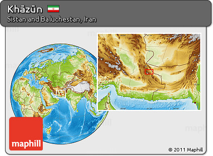Physical Location Map of Khāzūn