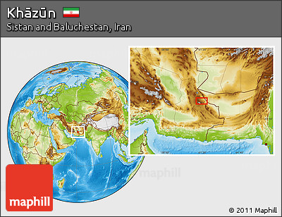 Physical Location Map of Khāzūn