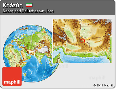 Physical Location Map of Khāzūn
