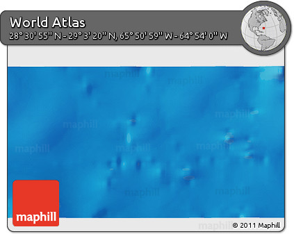 Physical 3D Map of the Area around 28° 47' 8" N, 65° 22' 30" W
