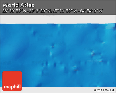 Physical 3D Map of the Area around 28° 47' 8" N, 65° 22' 30" W