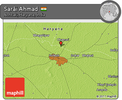 Physical 3D Map of Sarāi Ahmad