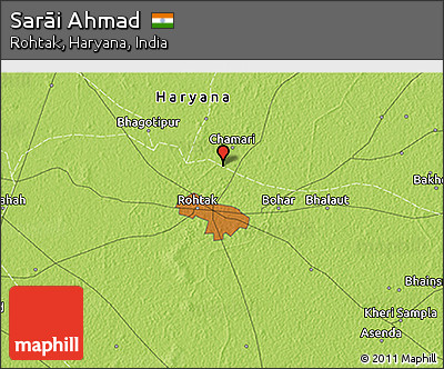 Physical 3D Map of Sarāi Ahmad