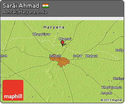 Physical 3D Map of Sarāi Ahmad