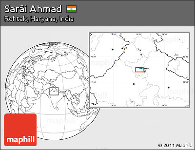 Blank Location Map of Sarāi Ahmad