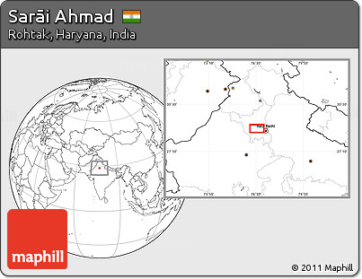 Blank Location Map of Sarāi Ahmad