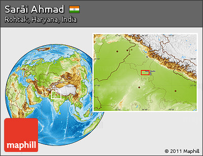 Physical Location Map of Sarāi Ahmad