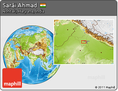 Physical Location Map of Sarāi Ahmad