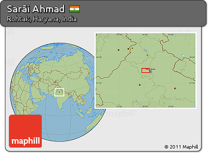 Savanna Style Location Map of Sarāi Ahmad