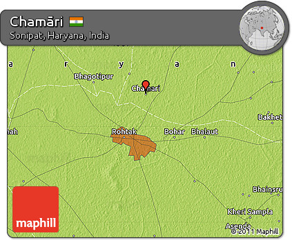 Physical Map of Chamāri