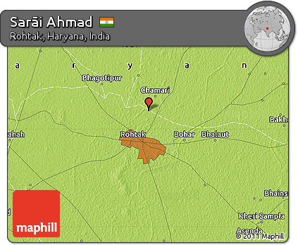 Physical Map of Sarāi Ahmad