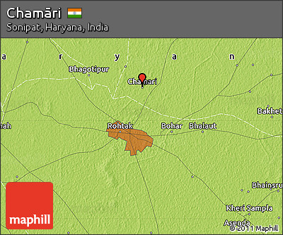 Physical Map of Chamāri