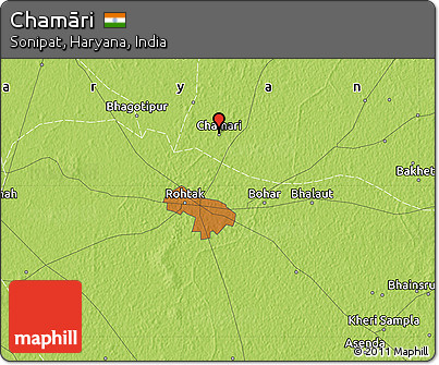 Physical Map of Chamāri