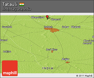 Physical Panoramic Map of Tatauli