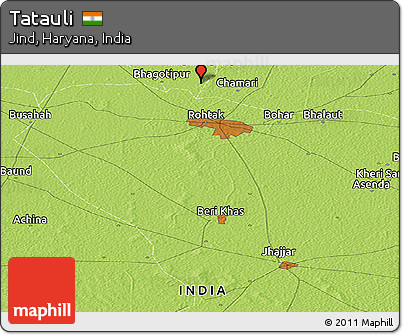 Physical Panoramic Map of Tatauli