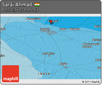Political Panoramic Map of Sarāi Ahmad